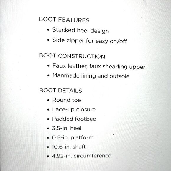 Nine West | Penni Women’s Brown Sherpa Lined Faux Leather Ankle Boots - Size 8.5 - Picture 15 of 15